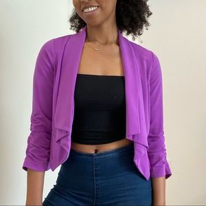 Fuchsia Cropped Blazer | small